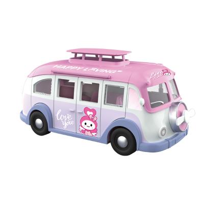 China Fun Mini Kitchen Toy Bus Car Cute Food Bus Kids Cute Animals Canteen Simulator Toys Professional Toy Children's Gift for sale