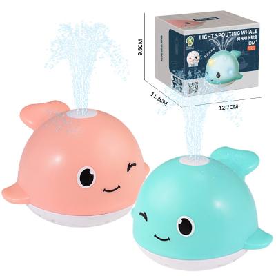 China Children Sprinkle Inject Automatic Induction Water Spray Whale Bath Toy With Light Children's Bathroom Bathing Bath Toy Animal for sale