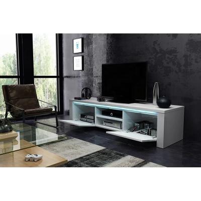 China DECOHOME TV Cabinet Extendable White Base Table with 2 Drawer TV Cabinet Set for sale