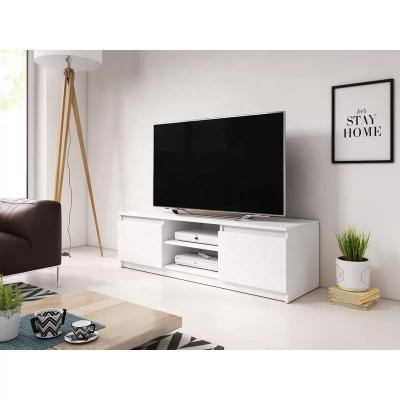 China DECOHOME TV Cabinet Extendable White Base Table With 2 Drawers Luxury TV Cabinet for sale