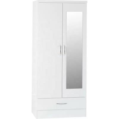 China Competitive Price Adjustable Wooden Furniture Small Bedroom Wardrobe (Other) With Mirror for sale