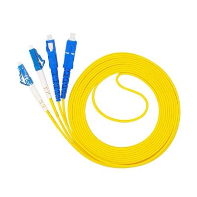 China OEM High Quality FTTH LC to LC APC/UPC Simplex PVC LSZH Singlemode Jacket Fiber Optic Patch Tie Down Cable 3M 2.0MM for sale