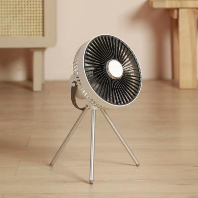 China With Led Light Porcelain Vintage White Filling Square Standing Table Mini Small Fan With Light for sale