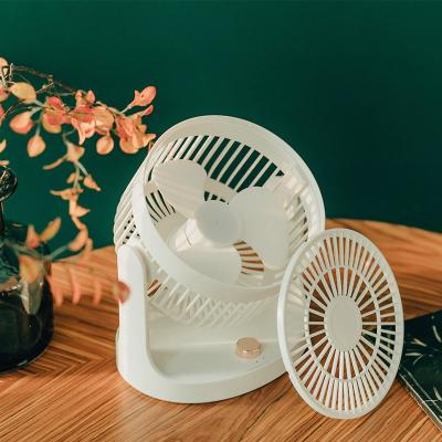 China 180 Degree Portable Rotating Mini Electric Rechargeable Tabletop Fan Air Cooling 8 Inch Desktop Fan for Home Office for sale