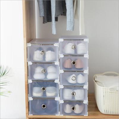 China Best Selling Plastic Storage Boxes Stocked And In 2021 Affordable Home Clear Stackable Shoe for sale