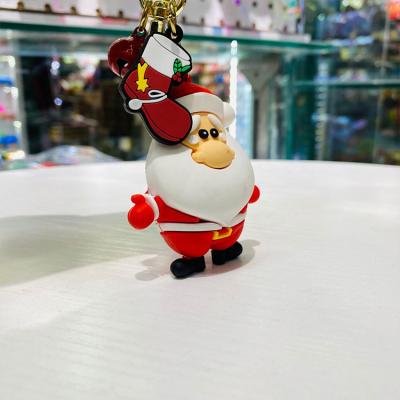 China Wholesale creative rubber cute anime promotion gift new cartoon santa claus main chain accessories for sale