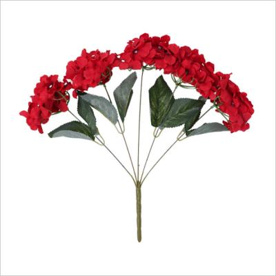 China High Quality Decorative Round Colorful Hydrangea Plastic Artificial Flower For Wall Decoration for sale