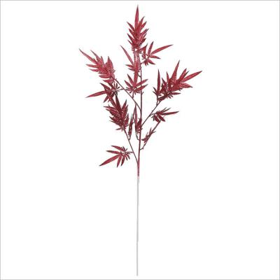 China Modern Home Bamboo Leaf Bouquet Maple Decoration Wedding Decorative Flowers Artificial for sale