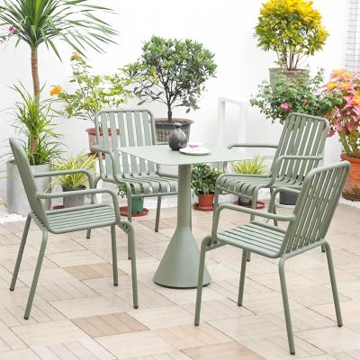 China Outdoor metalen aluminium tafel- en stoelsets Te koop