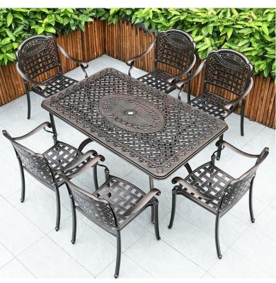 China Gegote aluminium tafel en stoelen, corrosiebestendig. Te koop