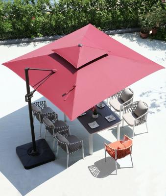 China Waterproof Polyester Fabric Heavy Duty Commercial Parasol 3m Patio Umbrella for sale