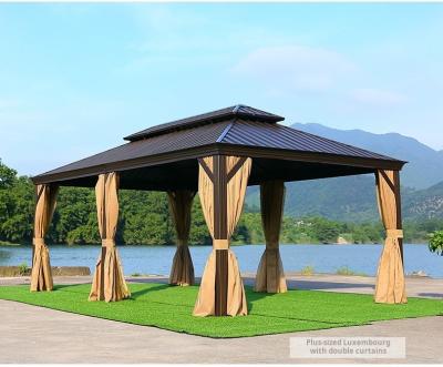 China Jardín de patio Camping de techo duro Pergola Canopy Gazebo tienda de campaña 365*600*292cm en venta