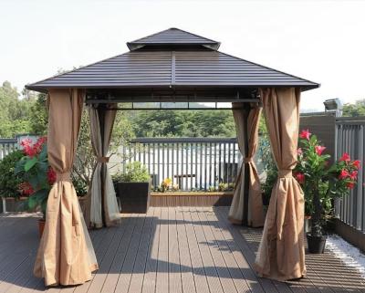 China Cuadro de aluminio Patio Gazebo Tienda Gazebo exterior Canopy Con Celdas de Hojas Galvanizadas en venta