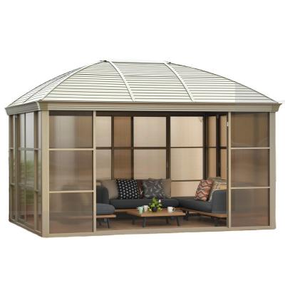 Chine Couche en aluminium en poudre, cadre en verre, gazebo, salle de soleil avec plafond galvanisé à vendre