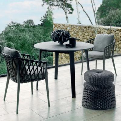 China Mesa al aire libre Balcón silla de descanso con color personalizado y silla de rattan de tela en venta