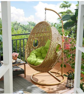 China Carbon Steel Frame Bird Nest Single Hanging Egg Basket Chairs Outdoor for sale