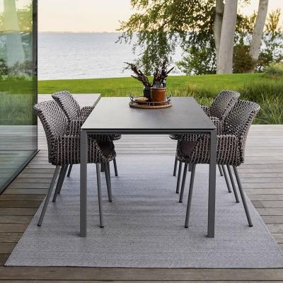 Китай Luxury Aluminum Table and Rattan Chair Sets for High End Outdoor Dining Table Set (Люксовый алюминиевый стол и ратанный стул для высококлассных столовых столов на открытом воздухе) продается