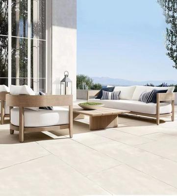 China High End Teak Wood Garden Patio Sofa And Table Set Outdoor Fashion Sofa Furniture for sale