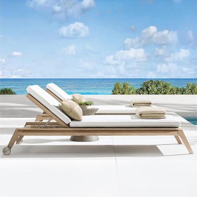 Κίνα Ηλιακό ανθεκτικό πισίνα Beach Hotel Teak Lounge Chair με ρυθμιζόμενο εστιατόριο πλάτης προς πώληση