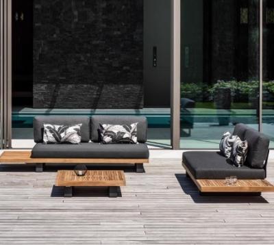 Κίνα High End Nordic Garden Rust-proof Teak Sofa Set For Outdoor Villa Resort Furniture προς πώληση