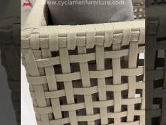 Customized Aluminium Frame Luxury Rattan Garden Sofa Sets For Courtyard Garden And Living Room