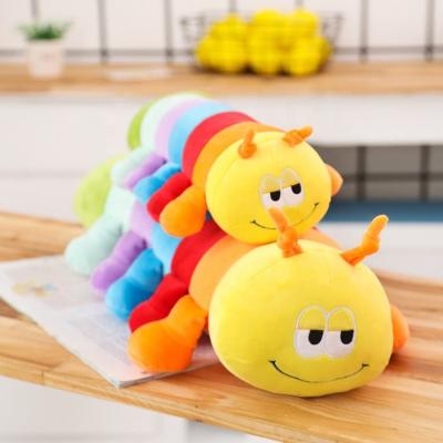 China Promotional Cuddly Caterpillar Plush Toy Band Sleep Pillow for sale