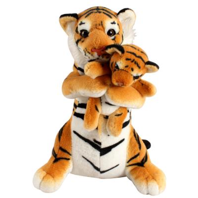 China Simulation Mom and Baby Holding Tiger Animal Soft Toy Plush Custom for sale