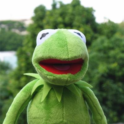 China Stuffed Animal Kermit Long Leg Frog Plush Sound Doll for sale