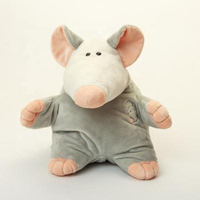 China Promotional White Mouse Plush Toys Heart Shaped Stuffed Doll for sale