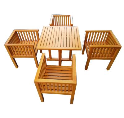 China Modern wood coffee maker table chair simple picnic garden furniture table for sale