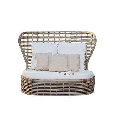 China Simplicity Furniture Set Modern Outdoor Round Rattan Woven Sofa Restaurant Cafe Luxury Garden Furniture for sale