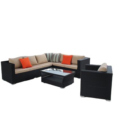 China Modern Hot Sale High Quality Modern Balcony Furniture Rattan Outdoor Sofa Set Wholesale for sale