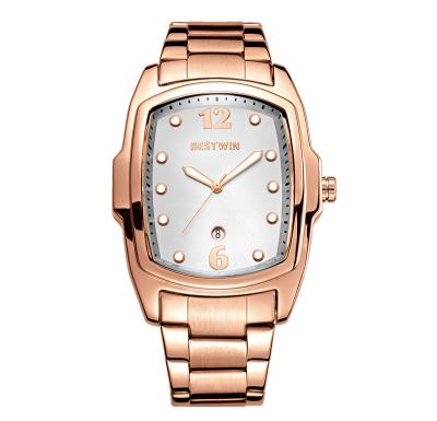 China Non-specific Relogio Masculino BESTWIN gold watch men adjust men watches quartz stainless steel luxury gold waterproof wristwatch for sale