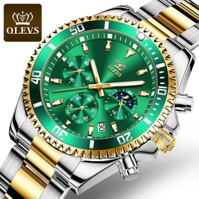 China OLEVS 2870 Water Resistant Fashion Men Date Quartz Watch Calendar Waterproof Business Men Watches Stainless Steel Band Male Clock for sale