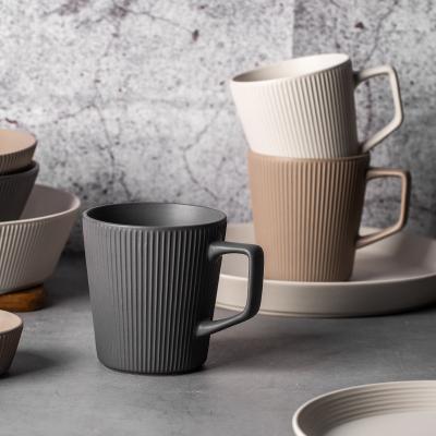 China Cheap Modern White Pink Glazed Nordic Handmade Ceramic Mug Wholesale Disposable Manufacture Porcelain Coffee Cups for sale