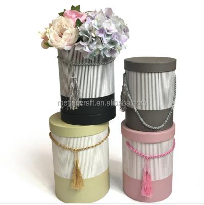 China Other Cylinder Cardboard Flower Gift Boxes 3boxes One Set for sale