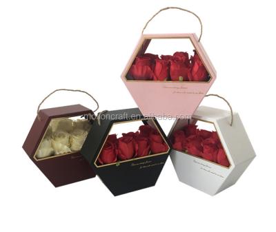 China Other wholesale preserved flower box with hanging for flower bouquet for sale