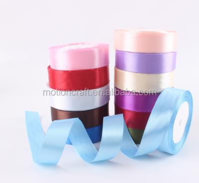 China Recyled 2.5cm Polyester 1inch Colorful Satin Ribbon Small MOQ for sale