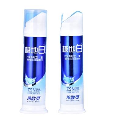 China Global Toothpaste 110ml Patent Protected Custom Color Pump Tube Airless Bottle For Toothpaste for sale