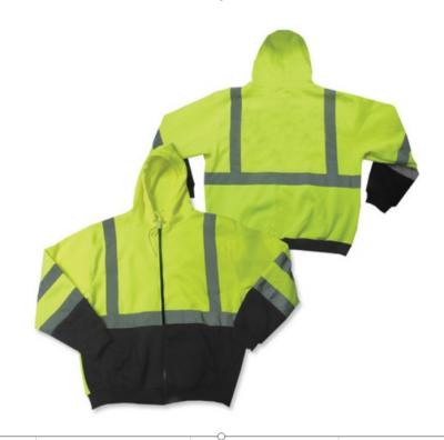 China 100%Polyester Fluorescent Yellow With Yellow Warm Hooder Jacket for sale