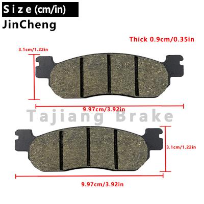 China 0.5 lbs Semi Metallic Kawasaki Motorcycle Brake Pads Set Easy Installation Front Rear Black Color for sale