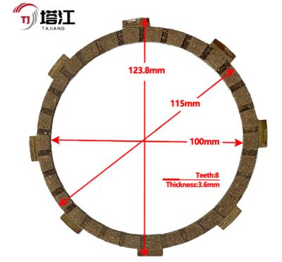 China Kit de embrague de motocicleta de acero Compatibilidad universal 110 mm Diámetro interno Cerrojo en la instalación en venta