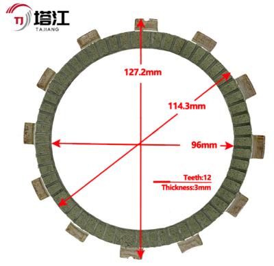 China Black Steel Bolt On Motorcycle Clutch Parts Kit With 6 Friction Plates for sale