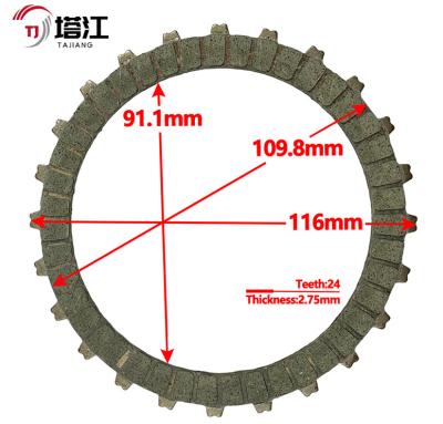 China Kit de embrague de motocicleta negro 6 placas 110 mm Diámetro interno perno en la instalación 1,5 kg de peso en venta