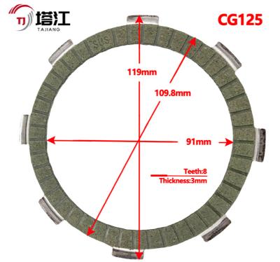 China Kit de embrague de motocicleta de acero con 6 placas de 8 mm y 1,5 kg de peso en venta