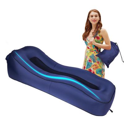 China Lightweight Inflatable Hiking Type TPU Wrap Nylon Mat Inflatable Air Sleeping Pad Outdoor Travel for sale