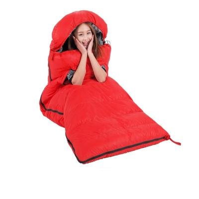 China Envelope Type 400T 20D Nylon 90% Duck Down Walking Sleeping Bag Camping Sleeping Bag For Indoor Outdoor for sale