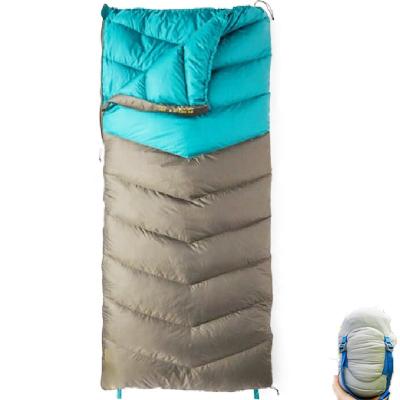 China Envelope Type 400T 20D 90% Waterproof Nylon Duck Down Adult Sleeping Bag For Winter for sale