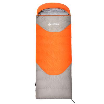 China Wrap Type Ripstop Nylon Bottom Sleeping Bag Water Repellent With 1300 g Goose Down Fill Winter Sleeping Bag For Extremely Cold Weather for sale