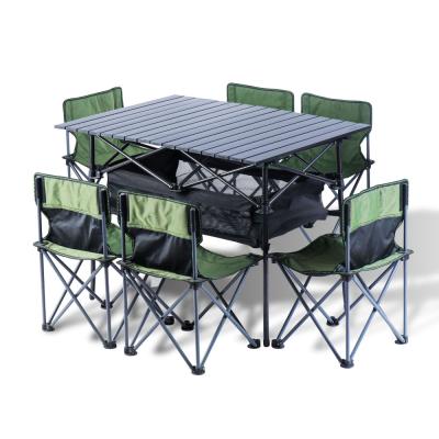 China APS003 Rectangular High Quality Wholesale Custom Portable Folding Table 4-6 People Camping Chairs Set for sale